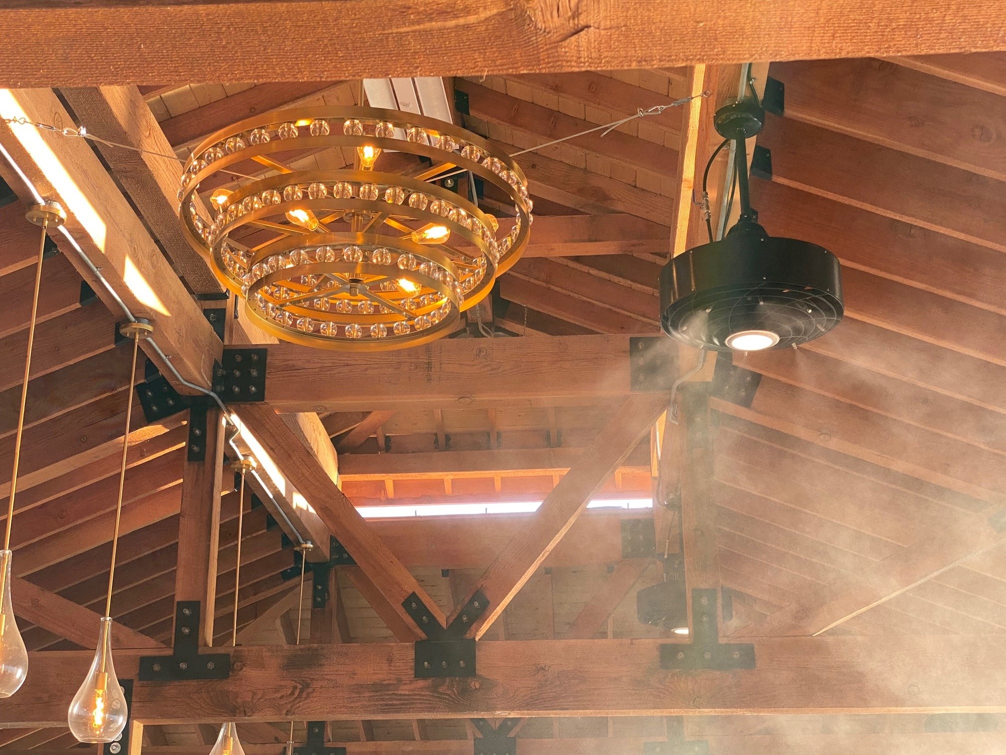 Misting Ceiling fan installed by Advanced Misting Systems