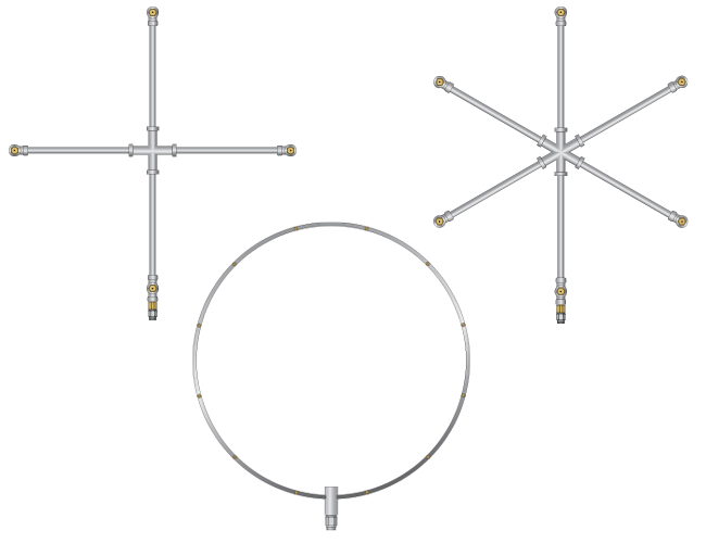 Stainless Steel High Pressure Cross & Ring Kits For Basket Fans