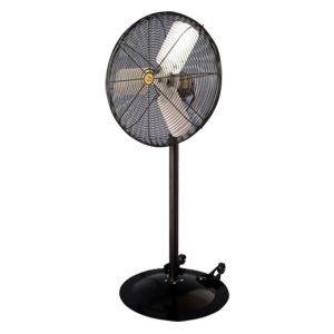 Black Heavy Duty Industrial Pedestal Fan (Non-Oscillating & Oscillating)