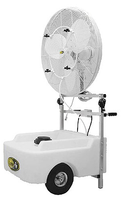 24" Portable Cooling Low Pressure Oscillating Misting Fan