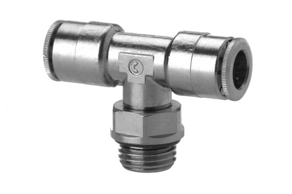 Push Lock Branch Tee 3/8" Tube x 1/4" MNPT