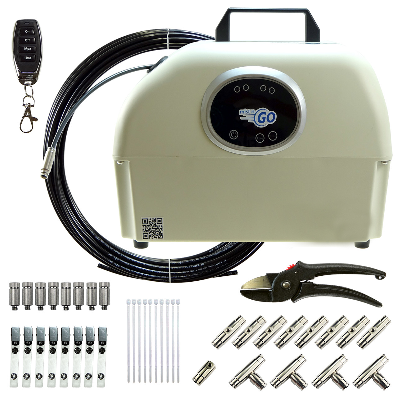 DIY Mist n Go Pump w/ 8 Nozzle Mist Line Kit and 18 Inch Outdoor Rated Fan Bundle - Image 2